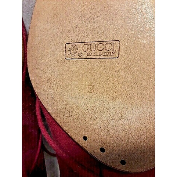 Gucci collectors new Authenticated vintage ankle boots in fuchsia suede-sz 6 med - Picture 8 of 12